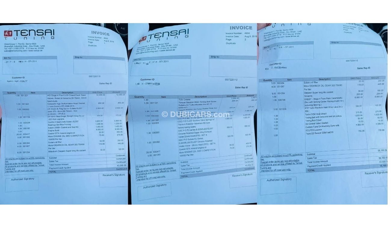 Subaru Impreza WRX EXCELLENT DEAL for our Subaru WRX STi AWD ( 2011 Model ) in Blue Color GCC Specs