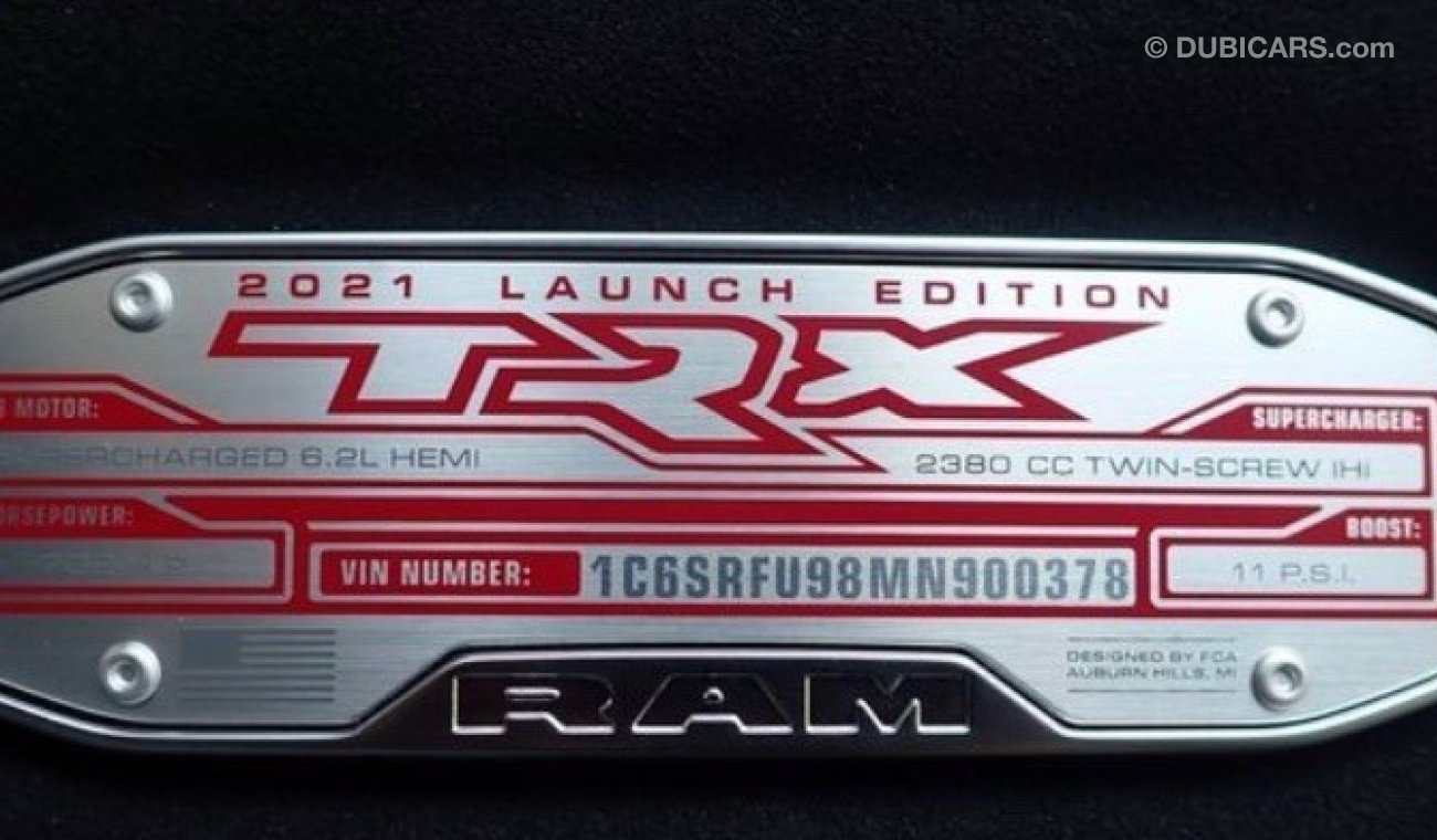 رام 1500 TRX Launch Edition | Full Option | *Available in USA* Ready For Export