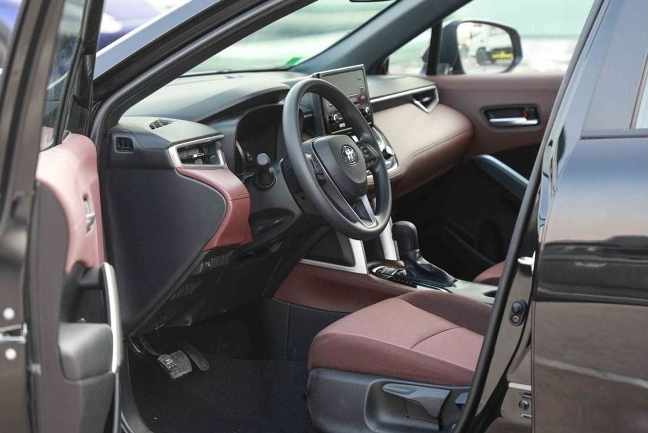 تويوتا كورولا كروس 2024 TOYOTA COROLLA CROSS 1.8 Hybrid MID - BLACK inside RED | Export Only