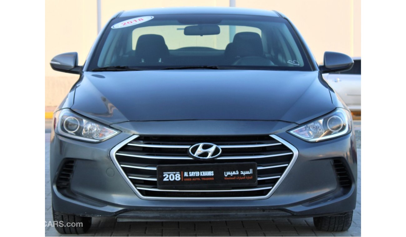 Hyundai Elantra Hyundai Elantra 2018 GCC in excellent condition without accidents, very clean from inside and outsid