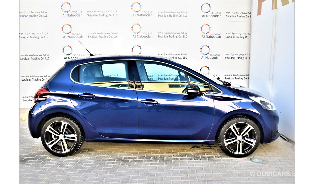 Peugeot 208 1.6L GT LINE HATCHBACK 2018 GCC DEALER WARRANTY STARTING FROM 39,900 DHS