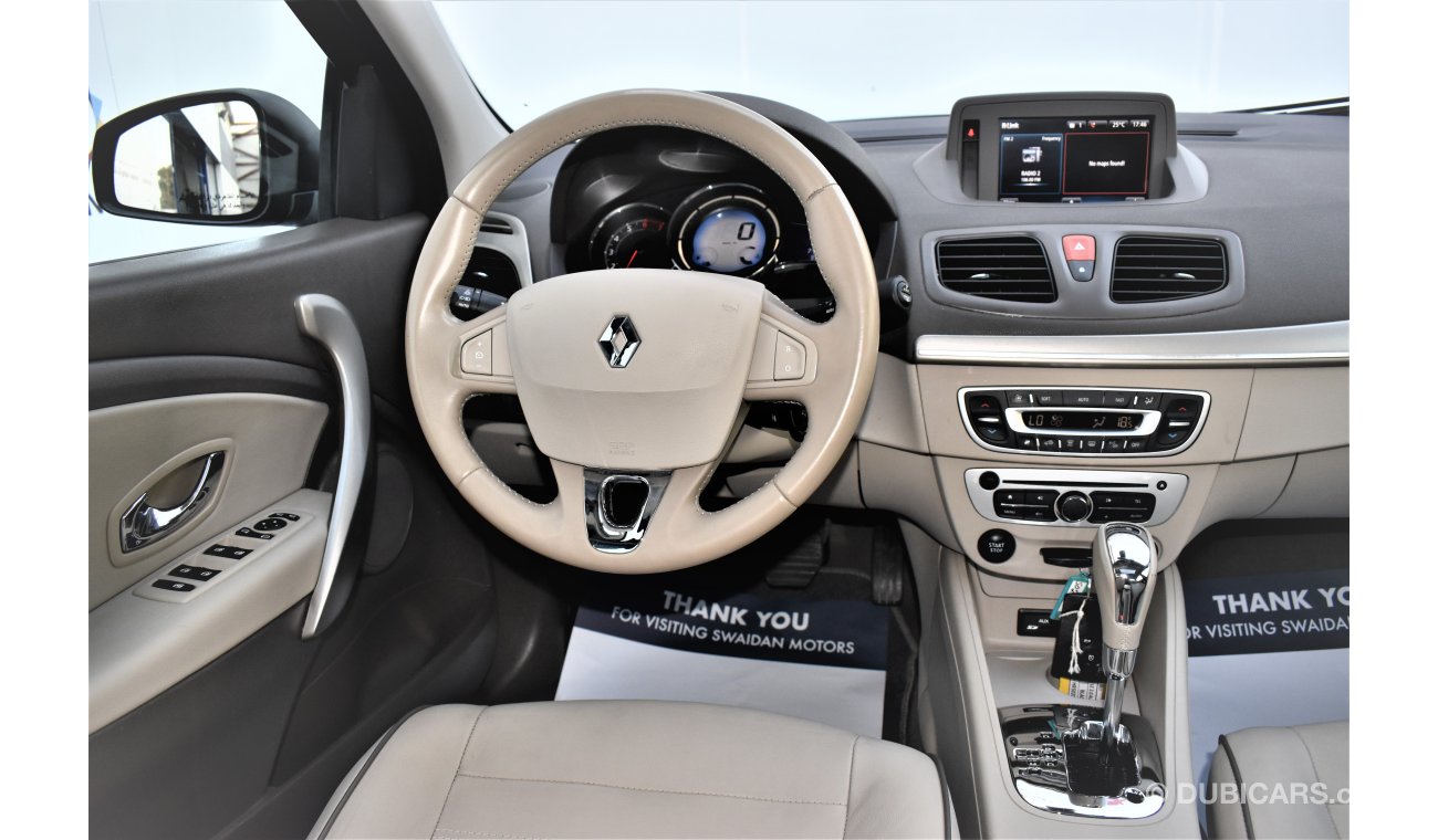 Renault Fluence 2.0L LE 2017 FULL OPTION GCC SPECS DEALER WARRANTY