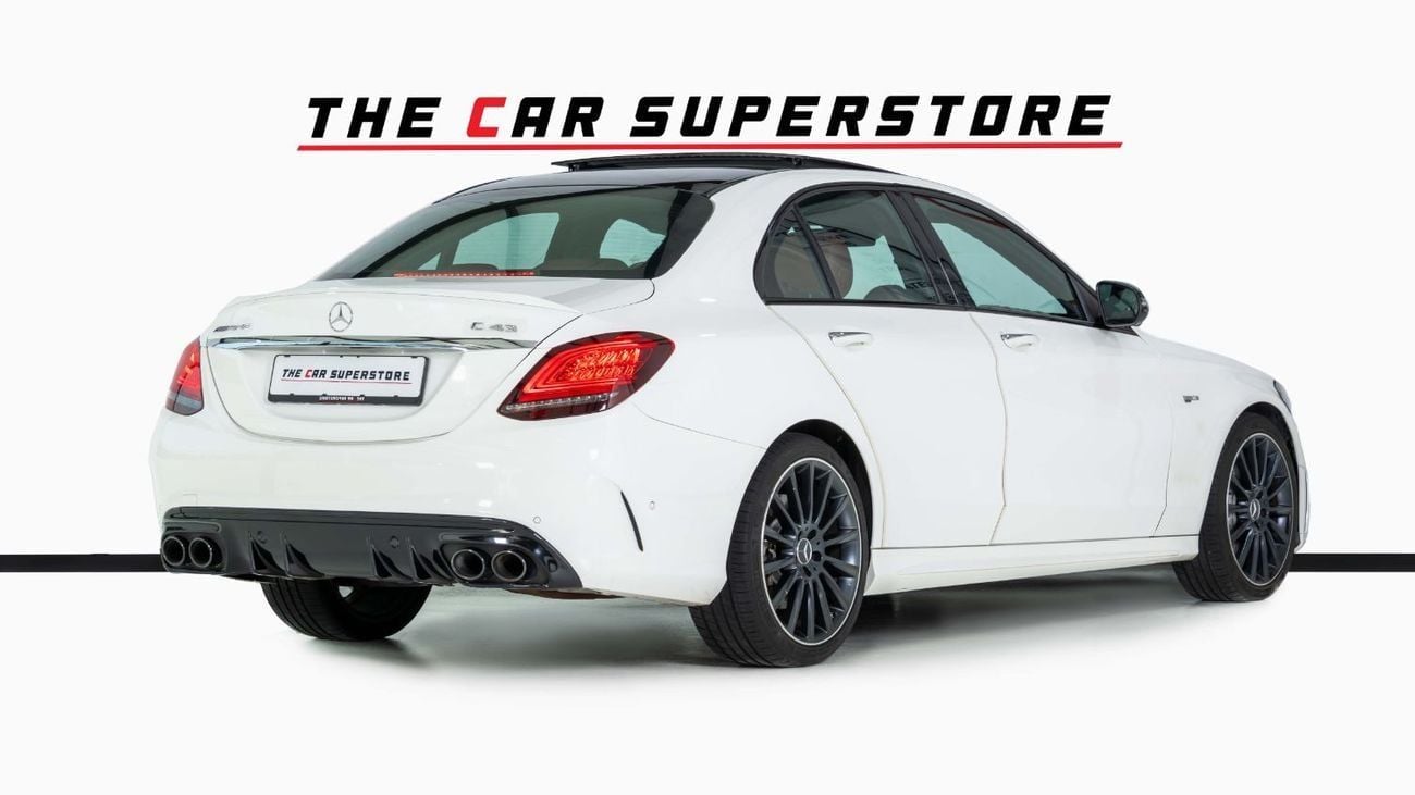 Mercedes-Benz C 43 AMG Std 3.0L 4 Matic-GCC-19 Inch Black Rims-Panoramic Roof-Active Sports Exhaust