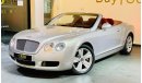 بنتلي كونتيننتال جي تي سي 2008 Bentley Continental GTC, Service History, GCC, Low Kms