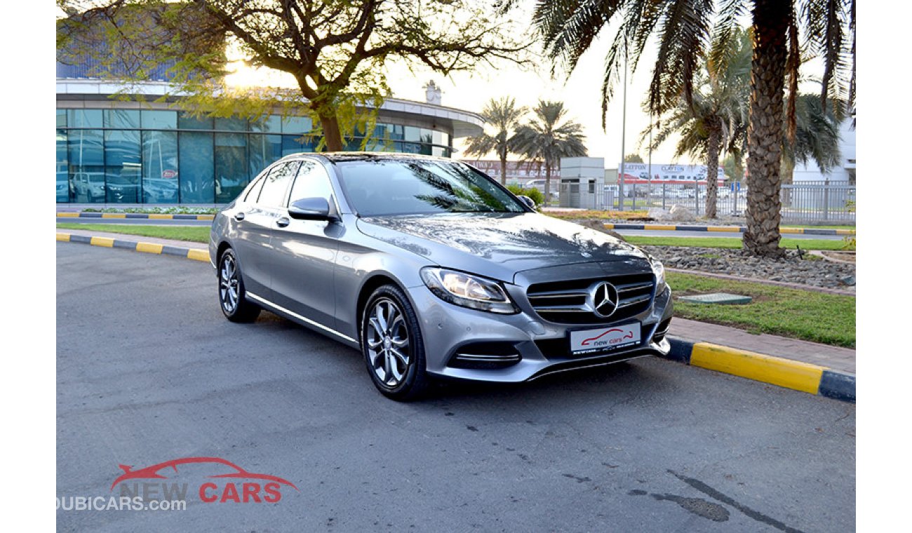 Mercedes-Benz C200 - ZERO DOWN PAYMENT - 2,100 AED/MONTHLY - FSH/EMC - UNDER WARRANTY