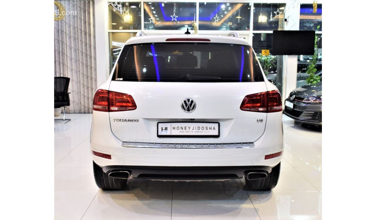 فولكس واجن طوارق ( ORIGINAL PAINT صبغ وكاله ( FULL OPTION ) Volkswagen Touareg 2015 Model!! in White Color! GCC Specs