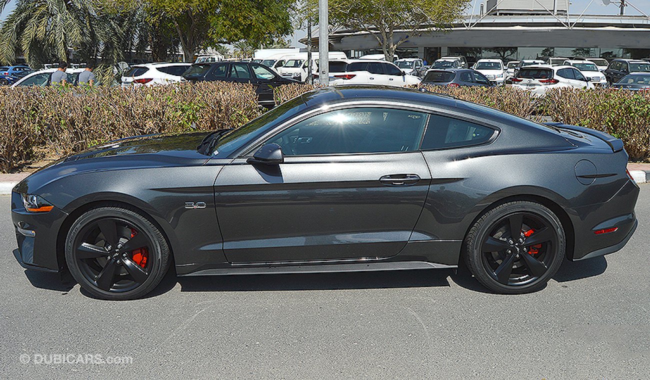 Ford Mustang 2019 GT Premium, 5.0 V8 GCC, 0km w/ 3Yrs or 100K km WTY + 60K km SERV # Carbon Fiber