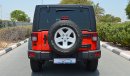 Jeep Wrangler Unlimited Sport, 3.6L-V6 4X4, GCC Specs with Warranty and Service until Nov 2021 or 100,000km