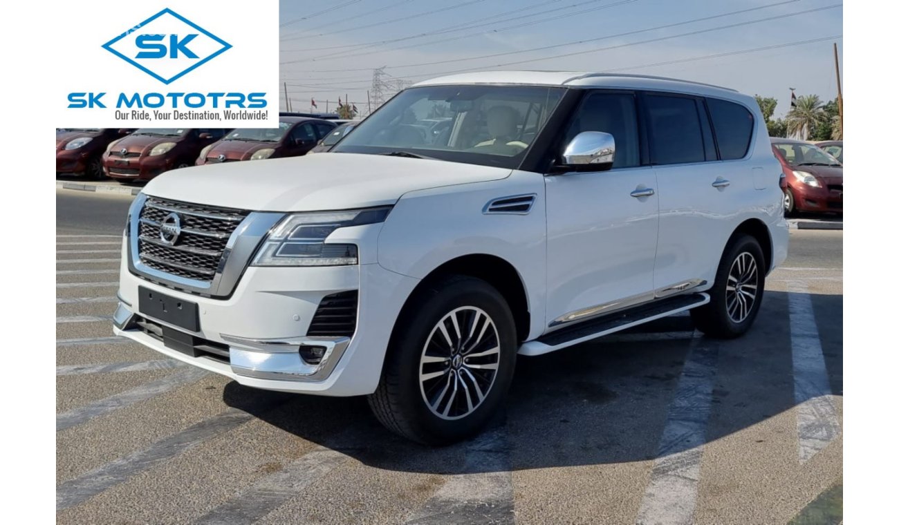 نيسان باترول 5.6L Petrol, Platinum, Alloy Rims, DVD Camera, Leather Seats, 2021 Shape (LOT # NSP12)