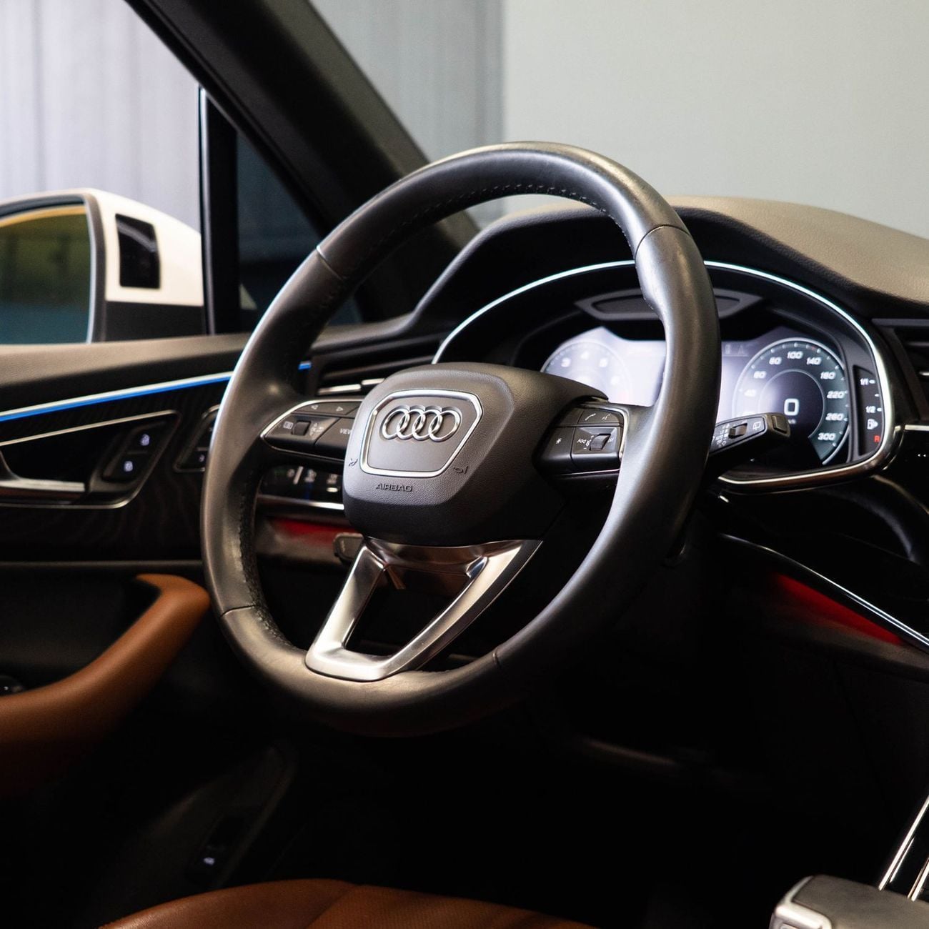 Audi Q7 55 TFSI quattro S-Line 3.0L AED  2,299 P.M • 0% Downpayment • Audi Q7 55 TFSI quattro S-Line • 1 Yea