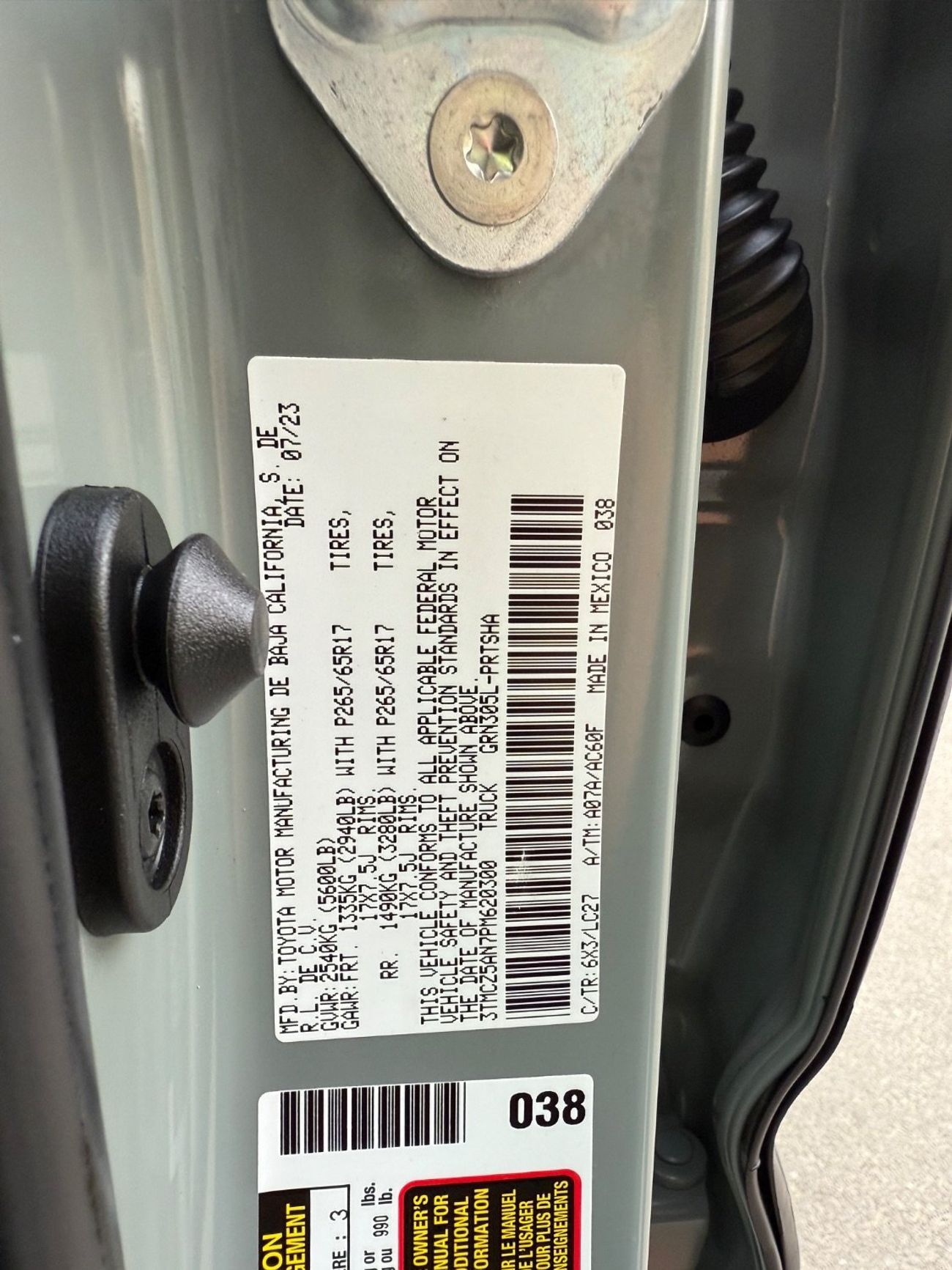 Toyota Tacoma 2023 TRD SPORT 3.5/4x4 TOP OPTION USA SPEC