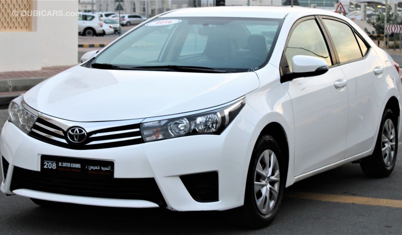 Toyota Corolla Toyota Corolla 2016 GCC SE 1.6 in excellent condition without accidents, very clean from inside and 