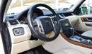 Land Rover Range Rover Sport 2009 Gulf model, white color, beige interior, one number, leather hatch, fixed control wheels, rear
