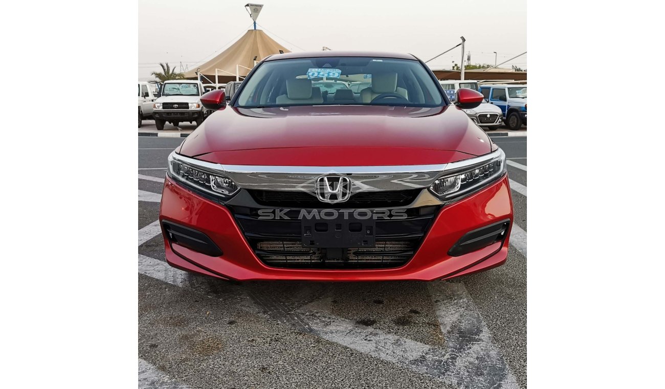 هوندا أكورد 1.5L V4 Petrol, FULL OPTION 2018 RED ( LOT # 772)