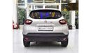 رينو كابتور EXCELLENT DEAL for our Renault Captur ( 2019 Model ) in Silver Color GCC Specs