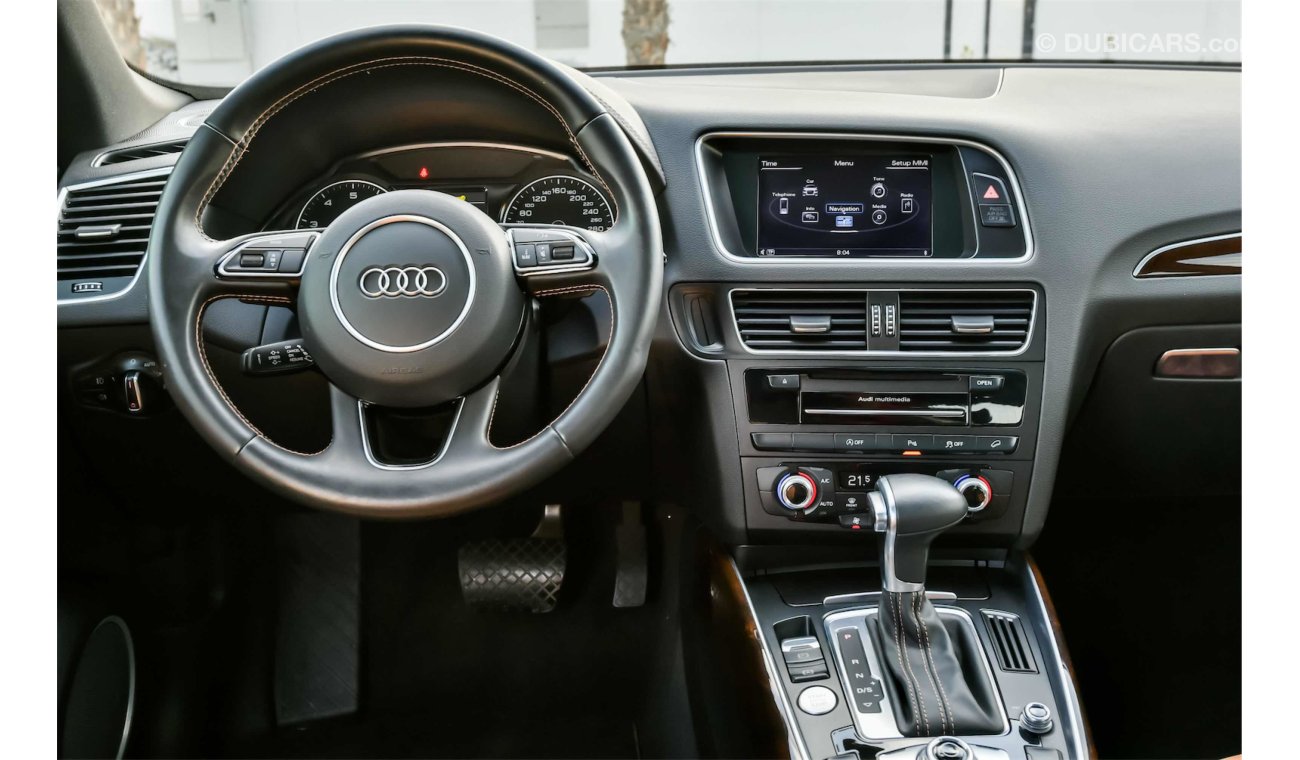 Audi Q5 45 TFSI Quattro S-Line - Agency Warranty! Superb Condition! GCC - AED 2,330 per month - 0% D.P