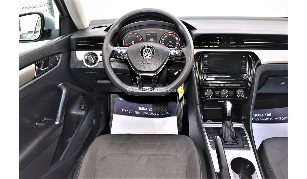 Volkswagen Passat AED 1370 PM | 2.5L S GCC DEALER WARRANTY