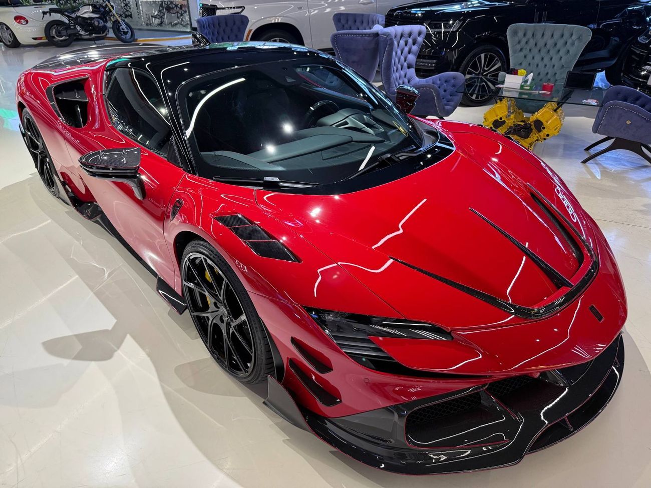 Ferrari SF90 Stradale 2021 F9XX BY MANSORY | ASSETTO FIORANO | CARBON INTERIOR AND EXTERIOR | 3 YEARS WARRANTY AND SERVICE