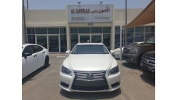 لكزس LS 460 2014 لكزس LS460L  لارج دفع خلفي ابيض داخل بيج اوراق جمارك بدون دعم او صبغ بحالة الوكاله