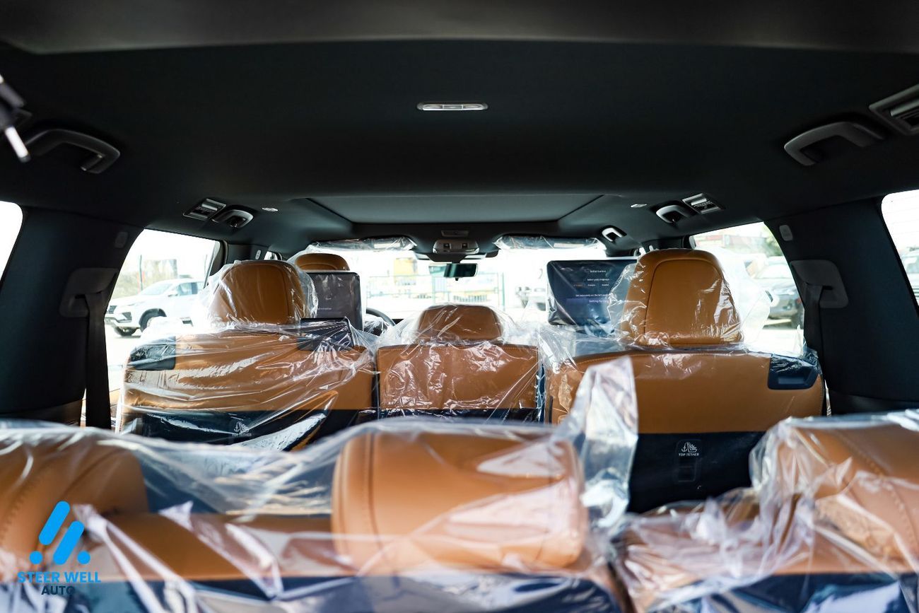 نيسان باترول LE Platinum 2026 | Twin-Turbo AWD | 9AT | Dual-Tone White & Black | Tan Interior | Height-Control