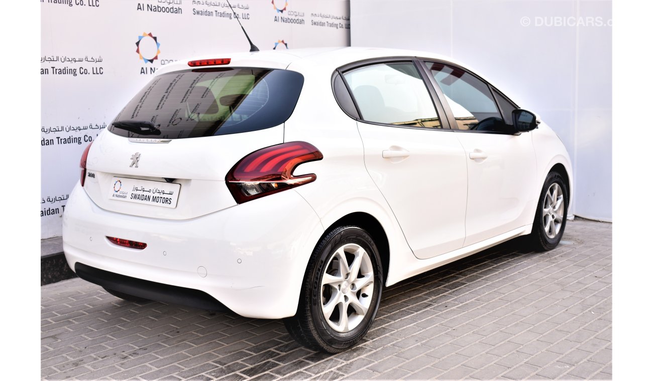 Peugeot 208 1.6L ACTIVE 2019 GCC MANUFACTURING WARRANTY UP TO 2024 OR 100000KM