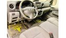 Nissan Urvan NV350 + AL FURAT CHILLER + FREEZER +THERMAL / GCC / 2017 / UNLIMITED MILEAGE WARRANTY + FSH / 840DHS