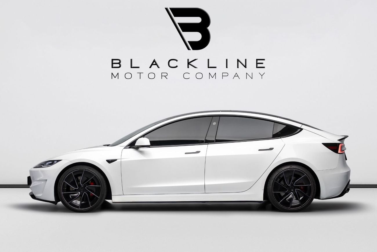 Tesla Model 3 PERFORMANCE BUY NOW, PAY 2027 | THE BLACKLINE STANDARD | Tesla Warranty, Carbon Fibre, GCC