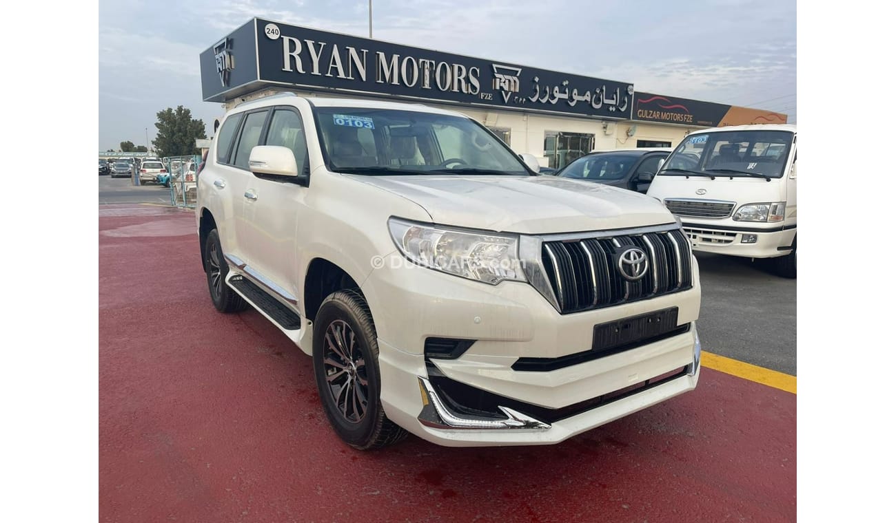 تويوتا برادو Toyota Prado VX 2.7L Petrol Spare Tyre Up Color White model 2021 For Export