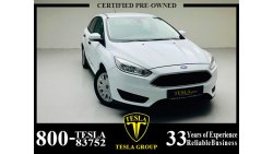 Ford Focus / EcoBoost / GCC / 2017 / DEALER WARRANTY FREE SERVICE CONTRACT UP 13/8/2022 / 457 DHS MONTHLY