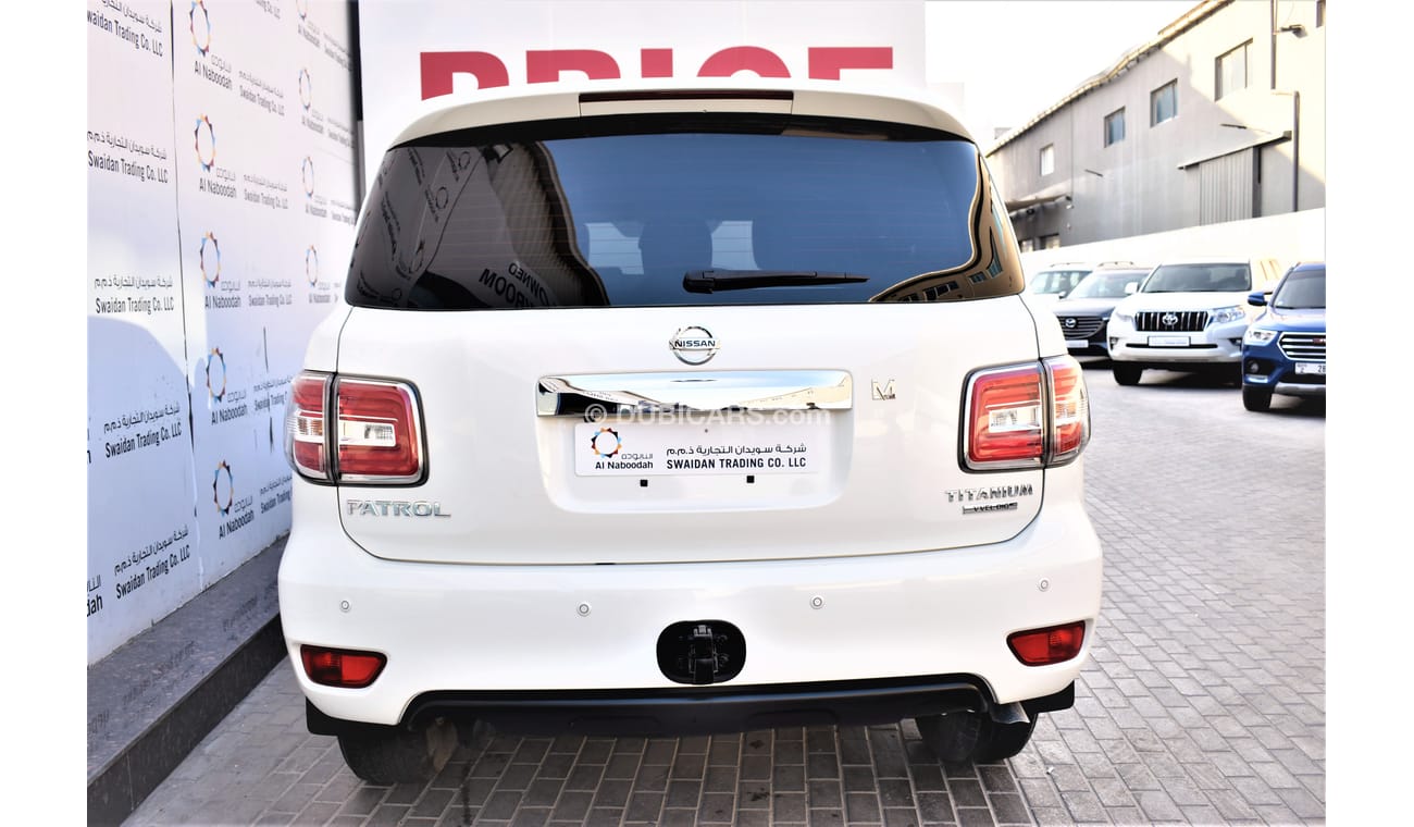 نيسان باترول AED 3132 PM | 5.6L LE T2 TITANIUM V8 4WD 2018 GCC DEALER WARRANTY