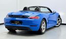 Porsche 718 Boxster Std 2.0L A/T 2024 Porsche 718 Boxster Convertible, June / 2026 Porsche Warranty, Excellent Condition