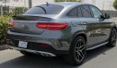 مرسيدس بنز GLE 43 AMG 3.0، V6 ،GCC ،0km، الضمان: سنتان غير محدودة المسافة، خدمة الصيانة: 3 سنوات عند EMC