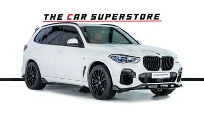 BMW X5 40i M Sport 3.0L GCC-Full Service History With BMW-Pearl White-Aerodynamic Kit 22 Inch Rims