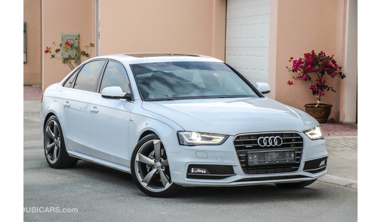 Audi A4 45 TFSI Quattro 2015 GCC under Warranty with Zero downpayment.