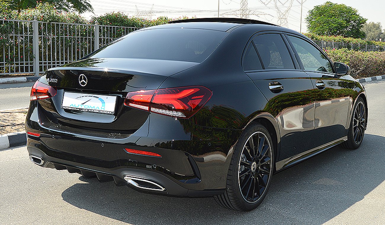 مرسيدس بنز A 200 AMG 2020, I-4 GCC, 0km with 2 Years Unlimited Mileage Warranty + 3 Years FREE Service at EMC