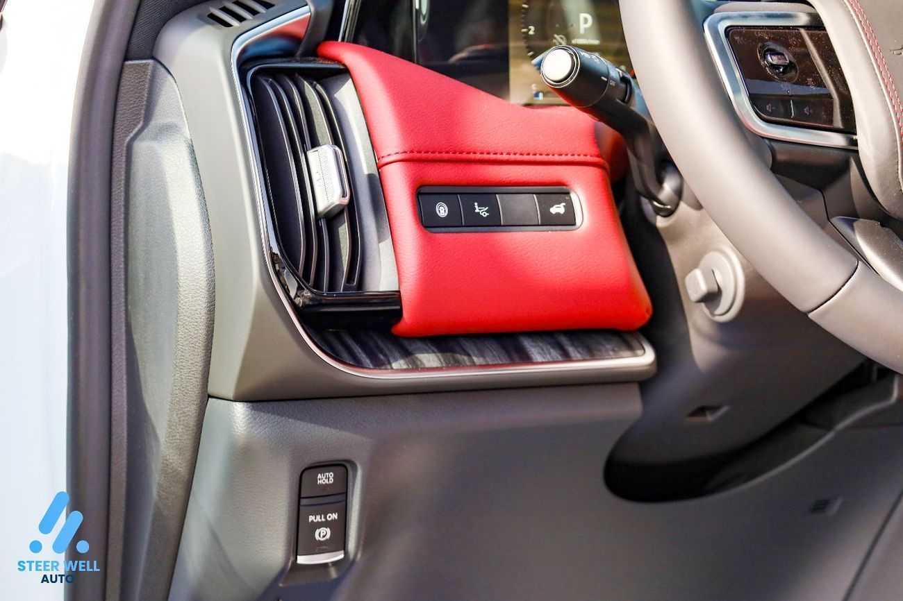 Nissan Patrol LE Platinum 2026 | Twin-Turbo AWD | 9AT | 8-Seater | Dual-Tone Black Roof & White Body | Red Interio