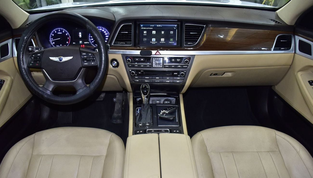 Hyundai Genesis PLATINUM EXCELLENT DEAL for our Hyundai Genesis 3.8 ( 2016 Model ) in White Color GCC Specs