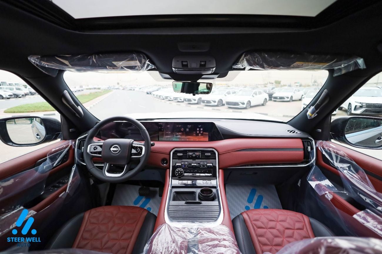 Nissan Patrol 2026 LE Platinum | GCC | 3.5L V6 | AWD | 9AT | Red Interior | Height Control