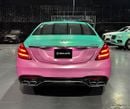Mercedes Benz S63 AMG STD 4.0L V8 | Maybach Kit| Custom Tiffany green & glitter wrap/pink  finish