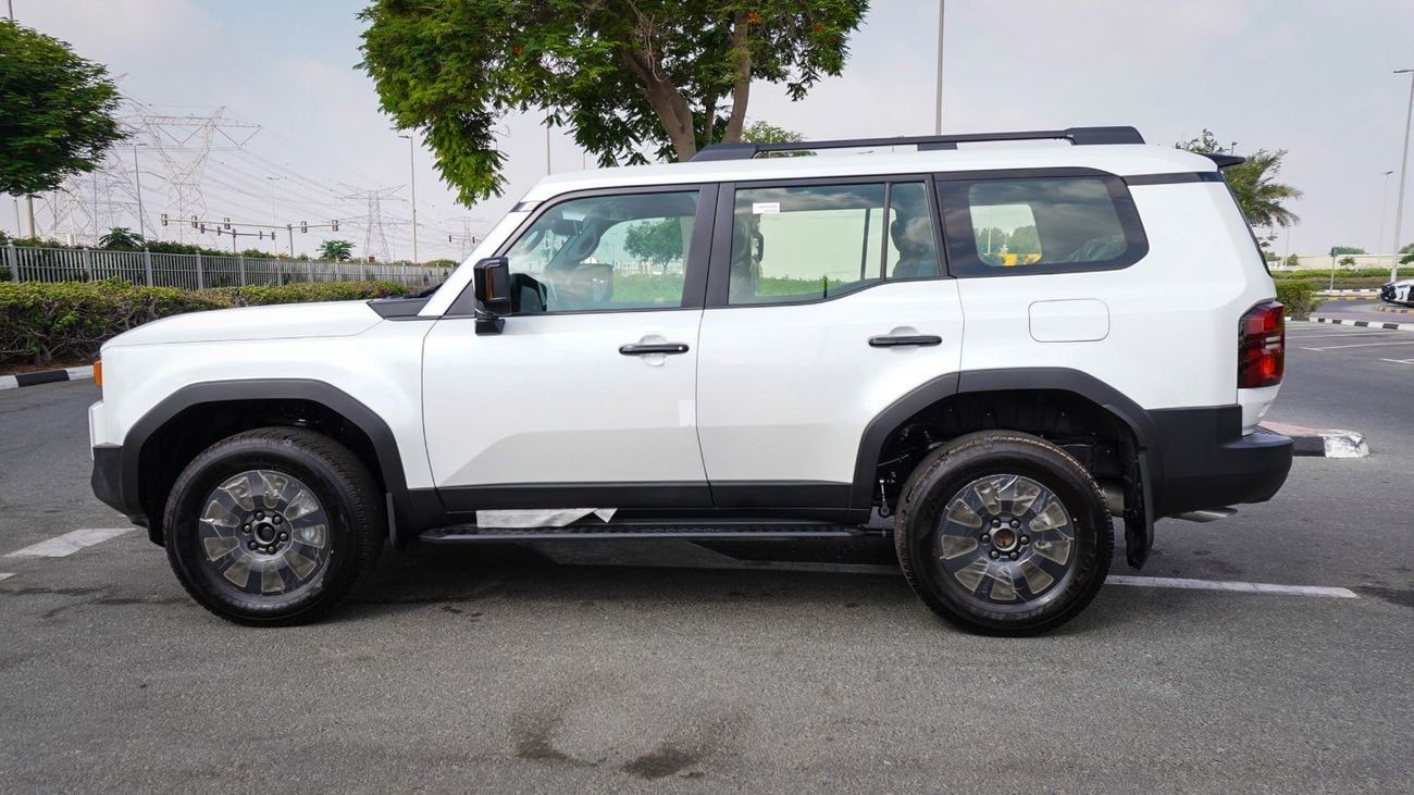تويوتا برادو Mid ECTAGR034 - 2025 Toyota Prado - 2.4L Petrol Auto - White with Black Interior