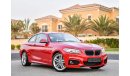 BMW 230i i M-KIT 2017 - AGENCY WARRANTY SERVICE CONTRACT UNTIL SEP 2021 - ONLY AED 1,939 PM! - 0% DP