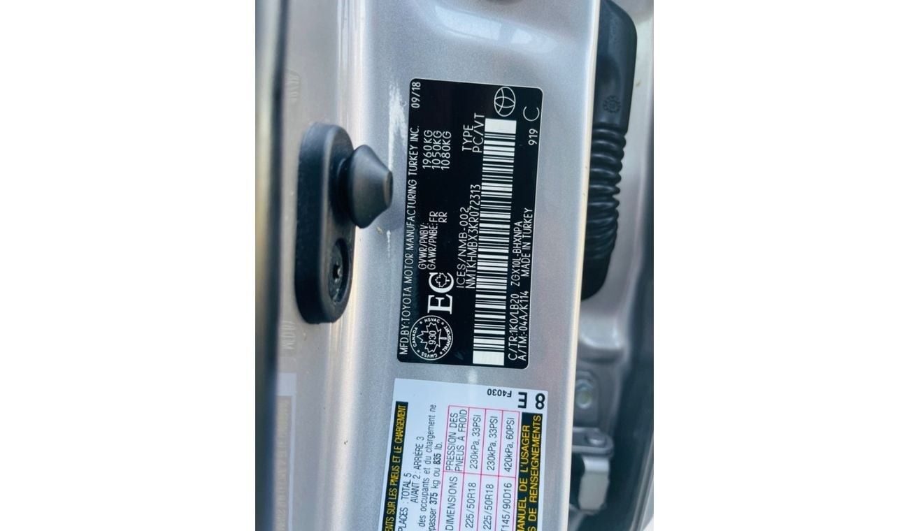 Toyota CHR GX 1.8L (100 HP)