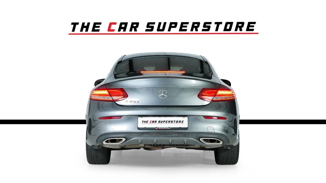 Mercedes Benz C200 AMG Coupe- GCC-Selenite Grey-AMG Body Styling-Panoramic Roof