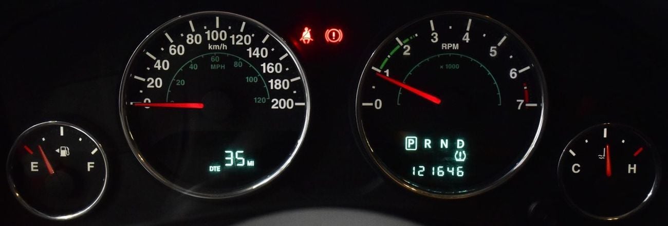 Jeep Wrangler EXCELLENT DEAL for our Jeep Wrangler Sport ( 2014 Model ) in Red Color GCC Specs