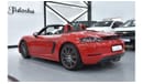 Porsche 718 Boxster EXCELLENT DEAL for our Porsche 718 Boxster S 2.5L ( 2017 Model ) in Red Color GCC Specs