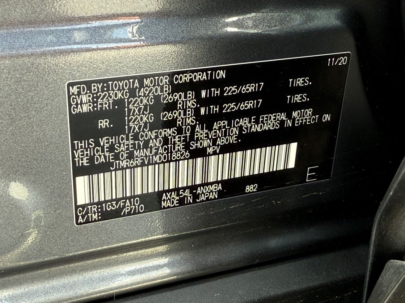 Toyota RAV4 XLE 2.5L 2021 TOYOTA RAV4 XLE HYBRID 4x4 FULL OPTIONS IMPORTED FROM USA