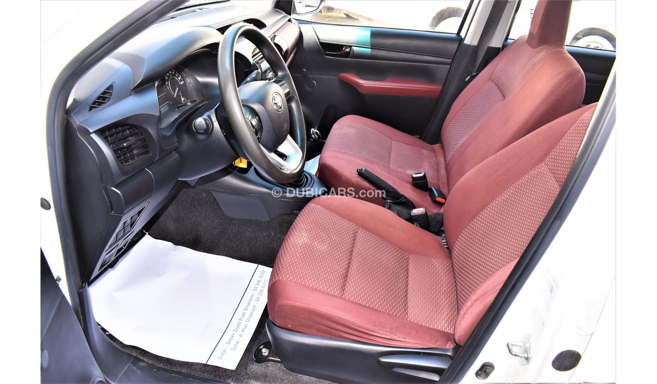 Toyota Hilux AED 1119 PM | 2.7L MT GL 2WD GCC DEALER WARRANTY