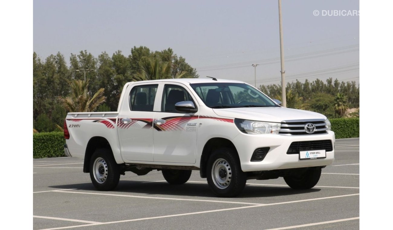 Toyota Hilux GL GL 2016 | TOYOTA HILUX GL - 4X4 - D/C - A/T 2.7L  - PETROL - WITH GCC SPECS AND EXCELLENT CONDITI