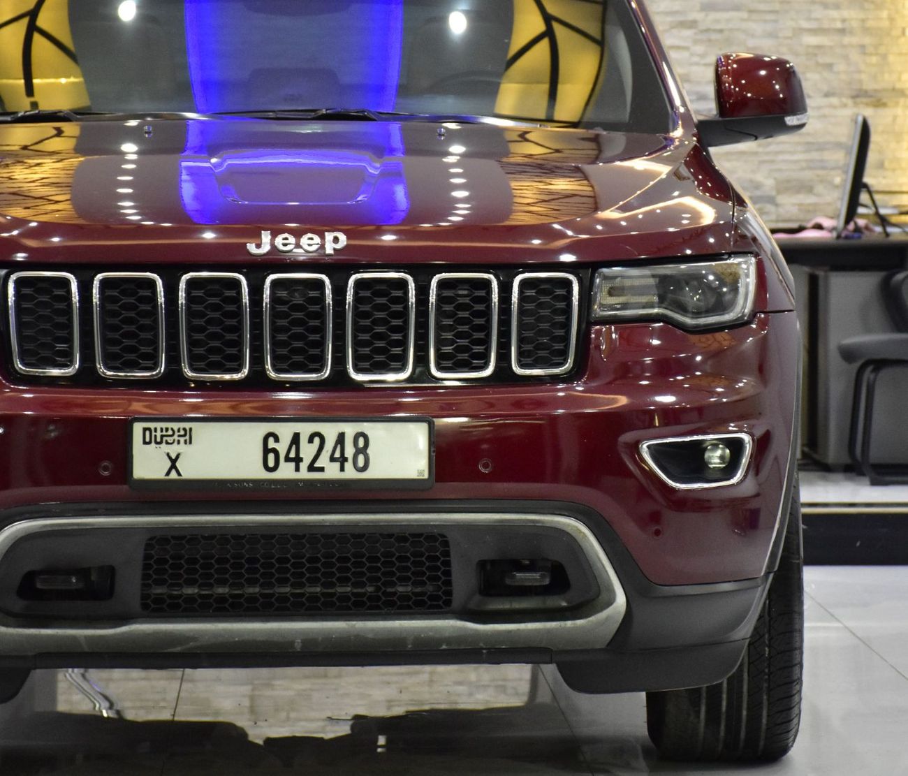 Jeep Grand Cherokee EXCELLENT DEAL for our Jeep Grand Cherokee Limited 4x4 ( 2017 Model ) in Red Color GCC Specs