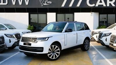 Land Rover Range Rover Autobiography P530 | Pearl White | Black Roof | Burgundy Interior | Shadow Exterior Package | GCC Sp